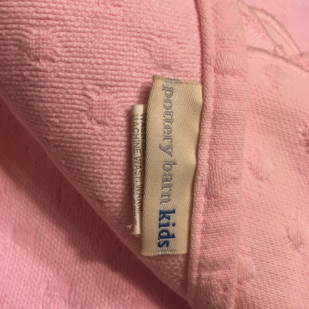 Potery Barn twin pink bed cover